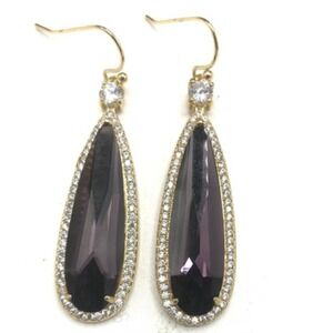 Swarovski Elements Purple & Gold Earrings